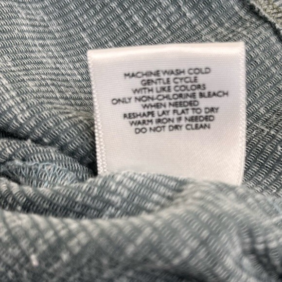 Modcloth Crisscross Notch Ribbed Tee Shirt Black White Stripe Women Medium Gray - Picture 7 of 11